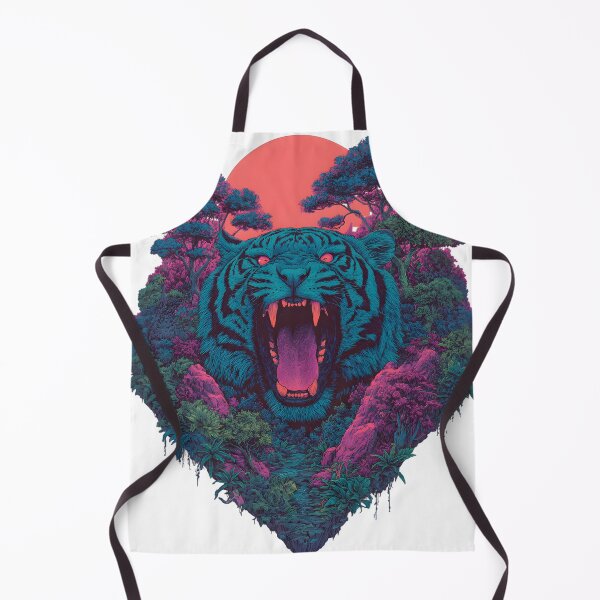 Item preview, Psychedelic Roaring Tiger | Cosmic Wild Energy Print designed and sold by Kollibri.