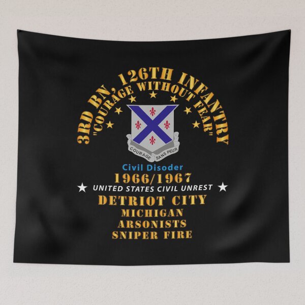 Item preview, Army - 3rd Bn 126th Infantry Detroit City MI - Arson - Sniper 1966 - 1967 - Civil Disorder designed and sold by Military Insignia Products.