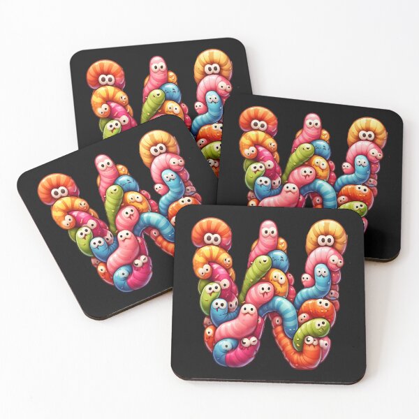 Item preview, A whole wiggle of cartoon worms, fantasy fun designed and sold by LoneAngel.