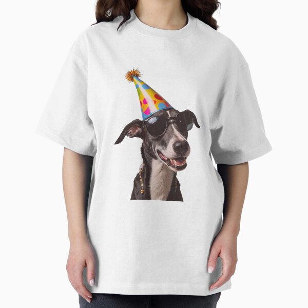 Item preview, Greyhound Dog Birthday Party Hat Happy Balloons Celebrations Cute cool designed and sold by CheeseBlueprint.
