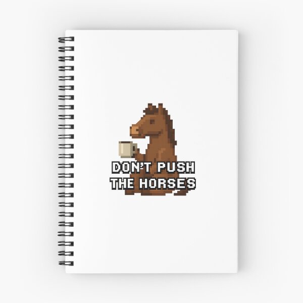 Item preview, Don't Push the Horses – Pixel Horse Coffee Break designed and sold by YOPixel.