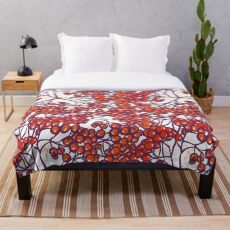 Rowanberries Fall Throw Blanket