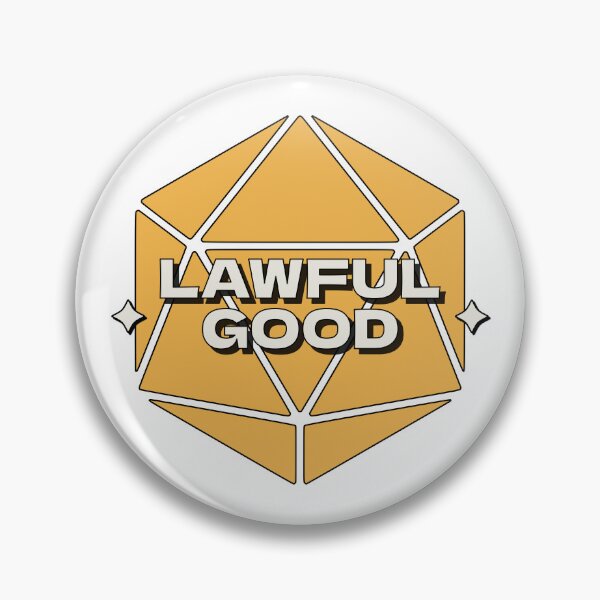 Item preview, Retro Lawful Good DND D20 Yellow designed and sold by QB-Designs.