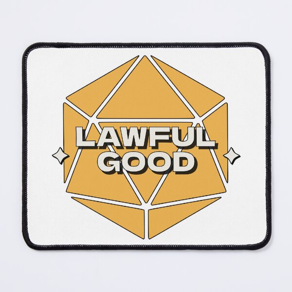 Item preview, Retro Lawful Good DND D20 Yellow designed and sold by QB-Designs.