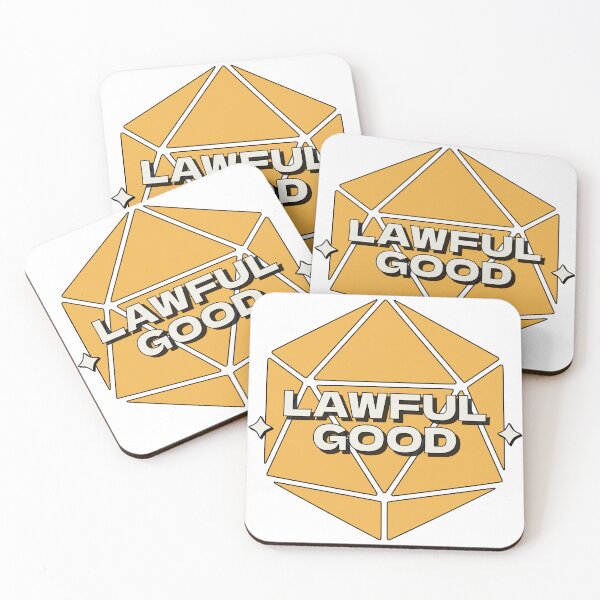 Item preview, Retro Lawful Good DND D20 Yellow designed and sold by QB-Designs.