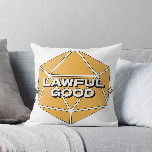 Item preview, Retro Lawful Good DND D20 Yellow designed and sold by QB-Designs.