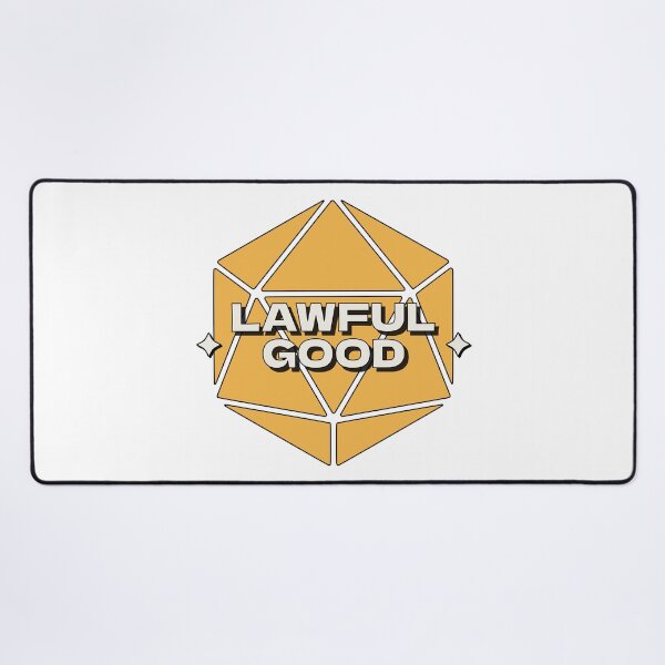 Item preview, Retro Lawful Good DND D20 Yellow designed and sold by QB-Designs.