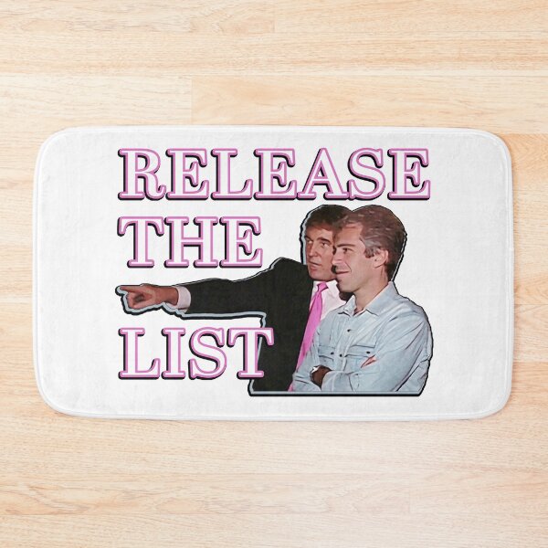 Item preview, Release the Epstein List featuring Jeffrey Epstein and Donald Trump designed and sold by Signs for Dark Times.