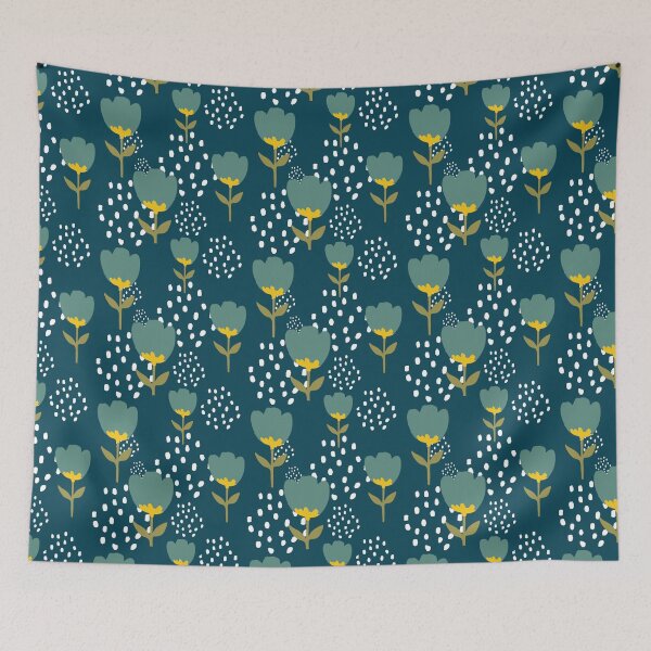 Item preview, Flying Tulips in Blue designed and sold by radinadamore.
