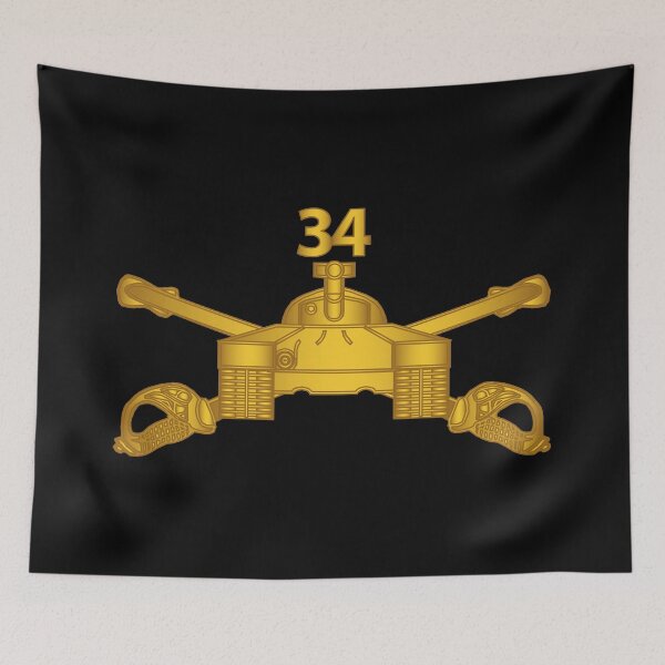Item preview, Army - 34th Armor Regiment - Armor Branch wo Txt designed and sold by Military Insignia Products.