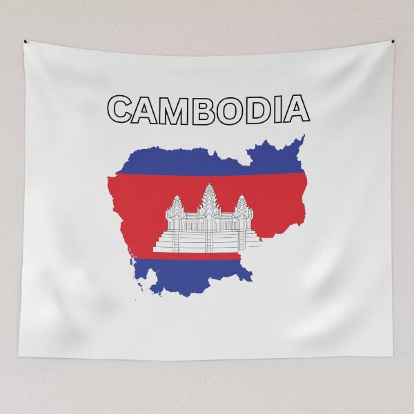 Item preview, Cambodia Flag Map designed and sold by atomstartup.