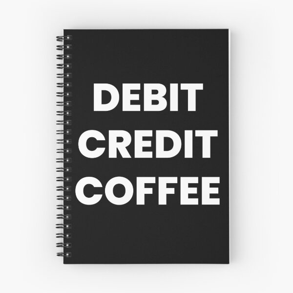Item preview, Debit • Credit • Coffee — Monospace Terminal Accountant Tee designed and sold by BeetleDots.