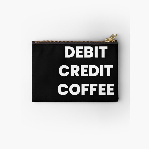 Item preview, Debit • Credit • Coffee — Monospace Terminal Accountant Tee designed and sold by BeetleDots.