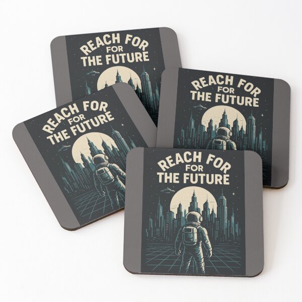 Item preview, Reach for the Future – Retro Futuristic Astronaut Art designed and sold by Creative Design Studio.