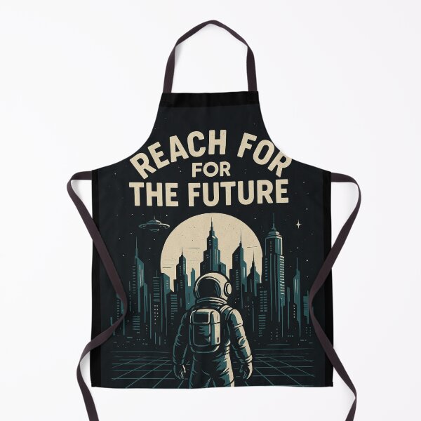 Item preview, Reach for the Future – Retro Futuristic Astronaut Art designed and sold by Creative Design Studio.