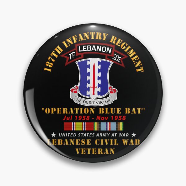 Item preview, Army - 187th Infantry Regiment - TF 201 - Lebanon Civil War w AFEM SVC designed and sold by Military Insignia Products.