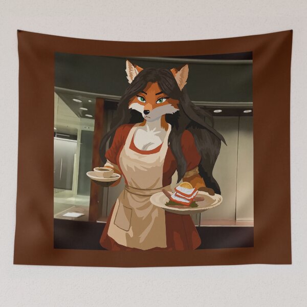 Item preview, Waitress Fox, Make Way, Order is Hot designed and sold by KlakkDrawsStuff.