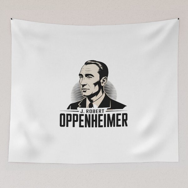 Item preview, J. Robert Oppenheimer Side Portrait - Atomic Era Retro Science Art designed and sold by Dospart.