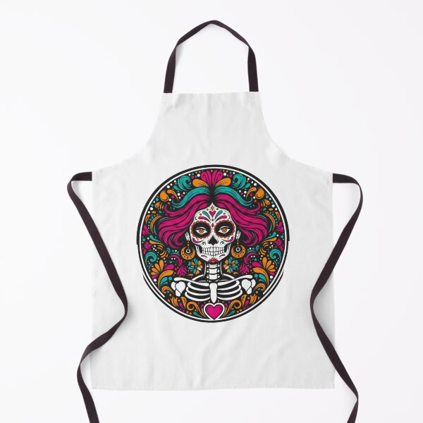 Item preview, Vibrant Sugar Skull Calavera - Day of the Dead Celebration Art designed and sold by DropRomance.