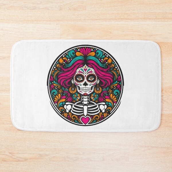 Item preview, Vibrant Sugar Skull Calavera - Day of the Dead Celebration Art designed and sold by DropRomance.