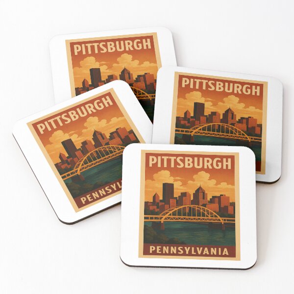 Item preview, pittsburgh pa vintage travel art emblem designed and sold by AddlPoolart.