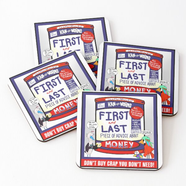 Item preview, Kan of Worms cartoon Money Advice designed and sold by NeatlineFX.