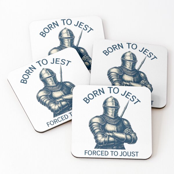 Item preview, Born to Jest Forced to Joust Funny Medieval Knight designed and sold by RockFireMerch.