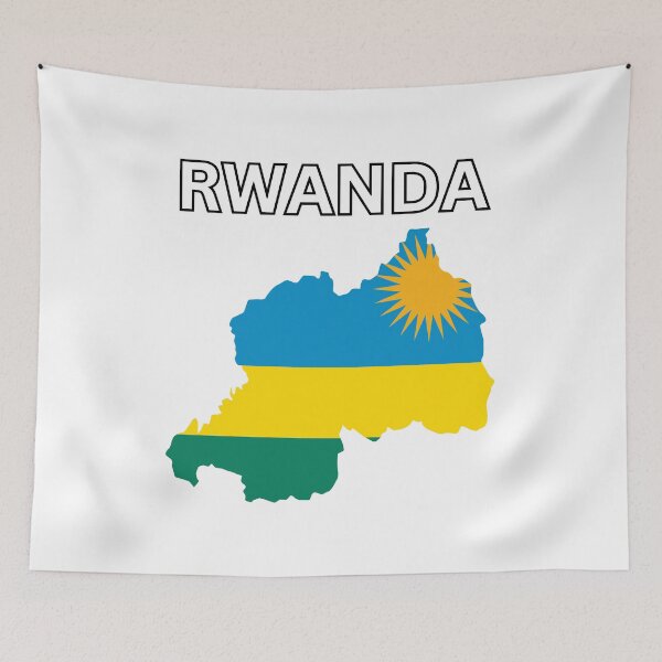 Item preview, Rwanda Flag Map designed and sold by atomstartup.