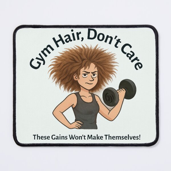 Item preview, Gym Hair, Don’t Care – These Gains Won’t Make Themselves designed and sold by The Expression Den.
