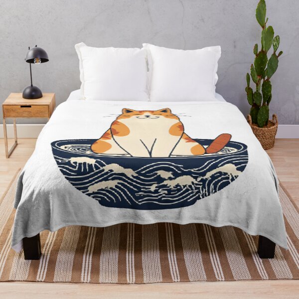 Item preview, The great wave ramen cat designed and sold by Denya4Design.