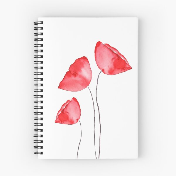 Artikelvorschau, handgemaltes rotes Mohn-Aquarell entworfen und verkauft von ColorandColor.