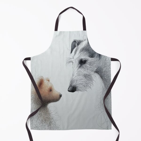 Item preview, Scottish deerhound and bear cub designed and sold by aghnadarragh.
