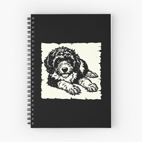 Artikelvorschau, Der Hund auf dem schwarzen. Goldendoodle entworfen und verkauft von ANVivid.