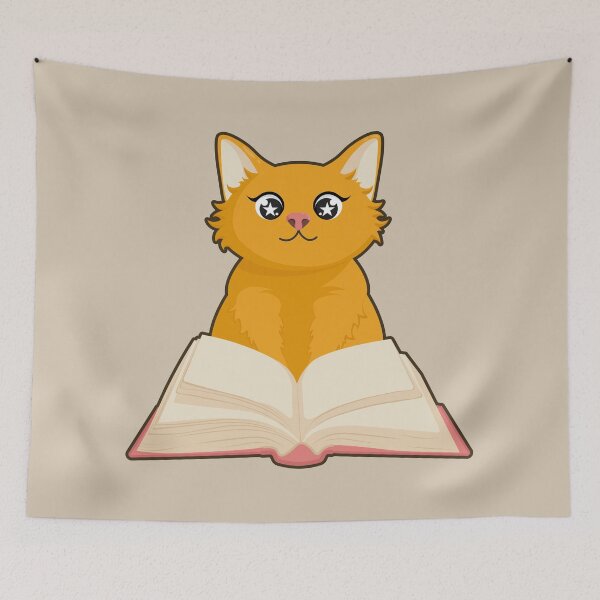 Item preview, Cute Cat reads for Book Lovers designed and sold by Art-of-Rory.