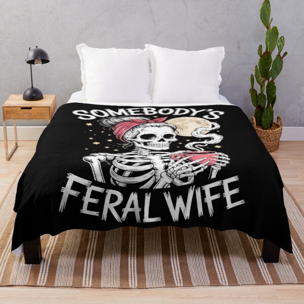 Item preview, Feral Funny Coffee Lovers Drinking Skull Joke designed and sold by blueyeeti.