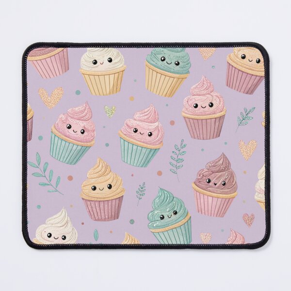 Item preview, Kawaii Cupcake Pattern with Pastel Colors designed and sold by joycrysstudio.