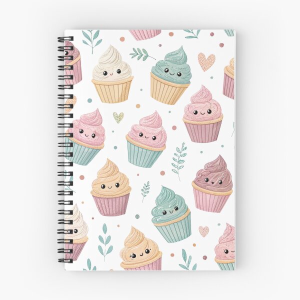 Item preview, Kawaii Cupcake Pattern with Pastel Colors designed and sold by joycrysstudio.