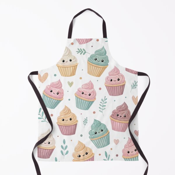 Item preview, Kawaii Cupcake Pattern with Pastel Colors designed and sold by joycrysstudio.