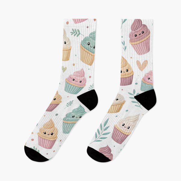 Item preview, Kawaii Cupcake Pattern with Pastel Colors designed and sold by joycrysstudio.