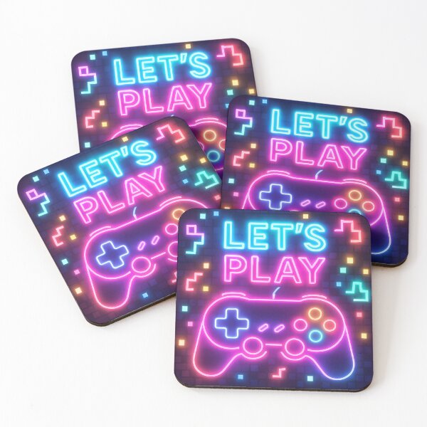 Item preview, Let’s Play Neon Pixel Controller – Retro Gaming Design with 8-Bit Glow designed and sold by Psycho-Crazy.