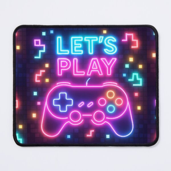 Item preview, Let’s Play Neon Pixel Controller – Retro Gaming Design with 8-Bit Glow designed and sold by Psycho-Crazy.