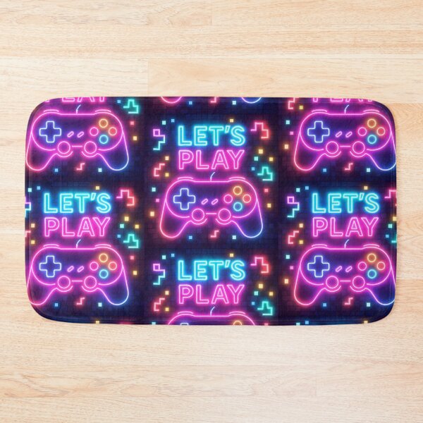 Item preview, Let’s Play Neon Pixel Controller – Retro Gaming Design with 8-Bit Glow designed and sold by Psycho-Crazy.