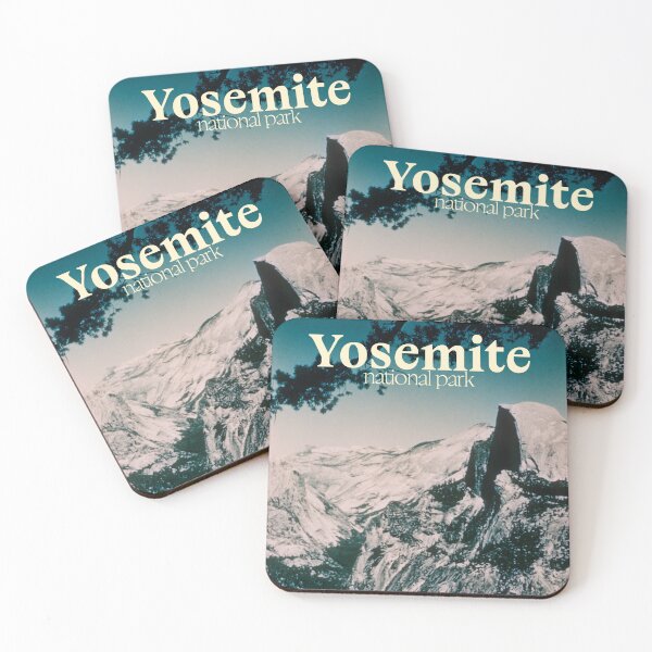 Aperçu de l'œuvre Affiche vintage du parc national de Yosemite créée et vendue par QB-Designs.
