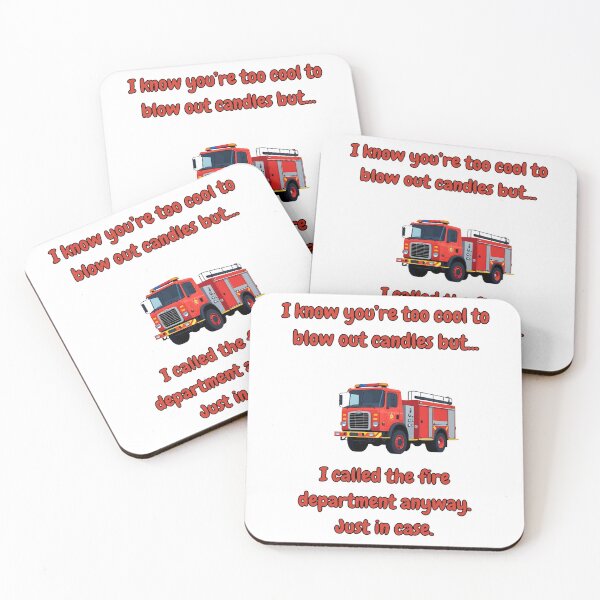 Item preview, Too Cool for Candles – Funny Fire Department Design designed and sold by The Sticker Cove.