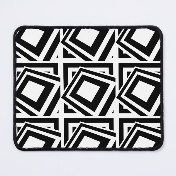 Item preview, 1960's Mod Squares in Black and White - Retro Abstract designed and sold by MellowCat.