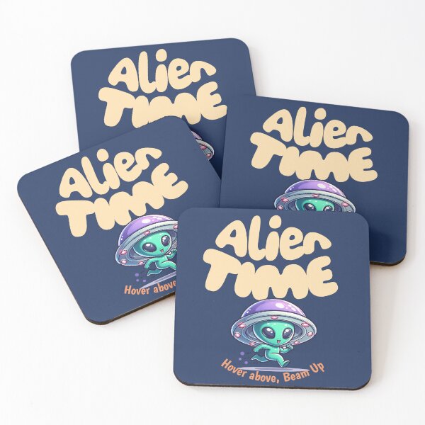 Item preview, Alien Time, UFO, SCI-Fi fans designed and sold by GoldPixelQueen.