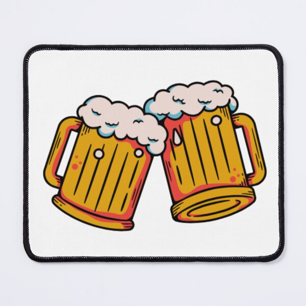 Item preview, 2 beers clinking glasses designed and sold by tonuss.