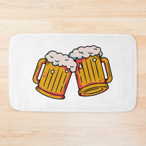 Item preview, 2 beers clinking glasses designed and sold by tonuss.