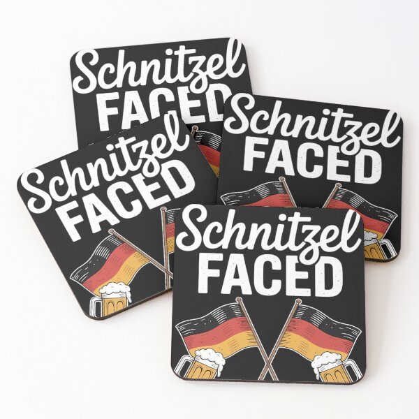 Item preview, Lets Get Schnitzel Faced German Flag Oktoberfest designed and sold by blueyeeti.