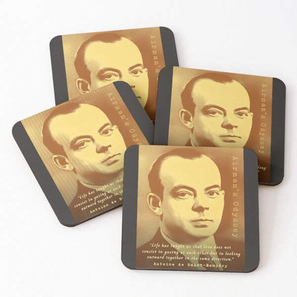 Item preview, Antoine de Saint-Exupéry quote: "Life has taught us that love does not consist in gazing at each other but in looking outward together in the same direction. designed and sold by artbleed.